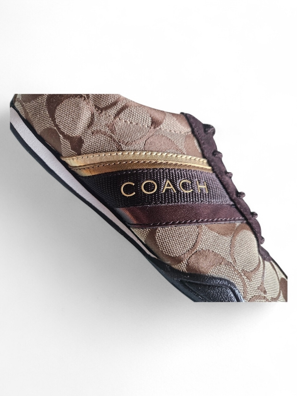Coach Jayme Signature Low-Top Sneakers – Classic Designer Style Size 6M - Picture 6 of 8